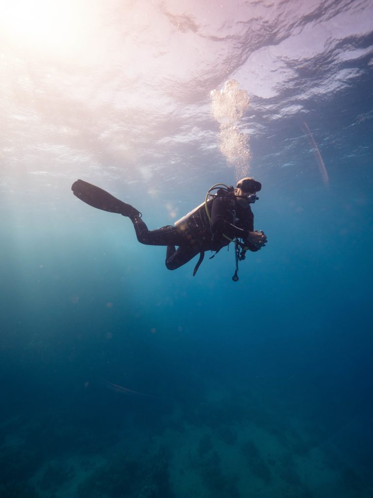 Diver on an adventure dive in the Red Sea